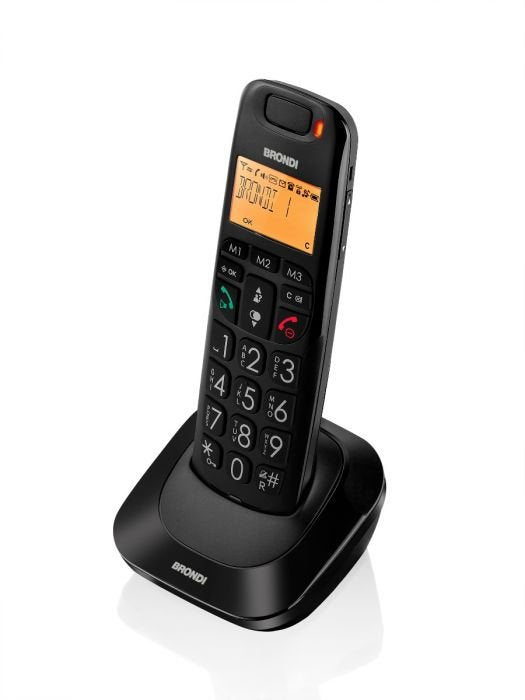 Telefono Cordless Brondi Bravo Bright Nero