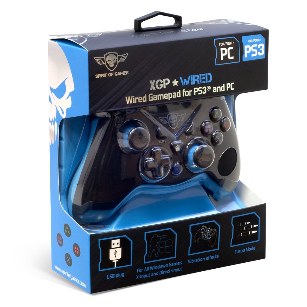 Spirit Of Gamer Gamepad Xgp Player Wired 12 Botones Vibracion Usb Compatible Pc/Ps3 Sog-Wxgp