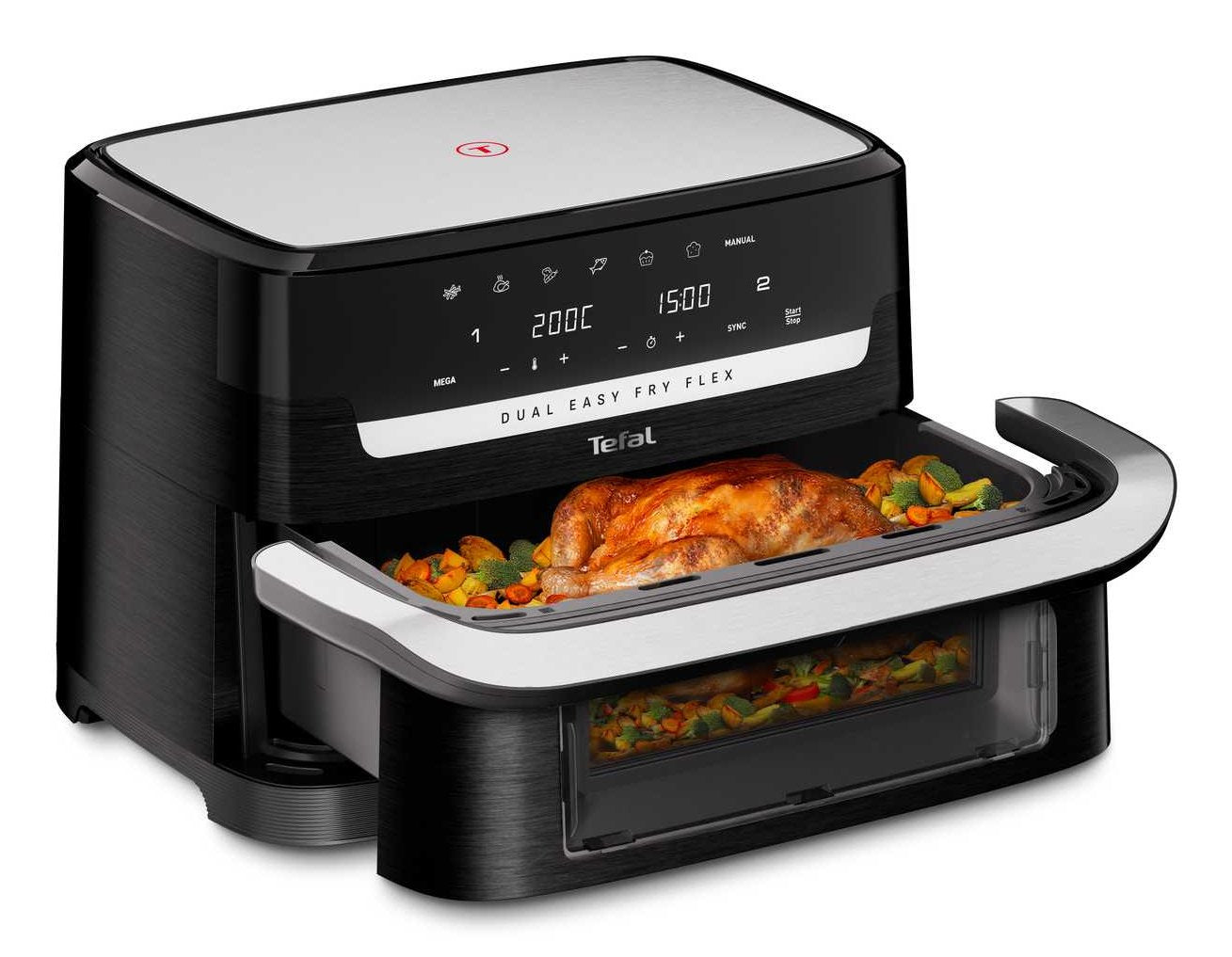 Tefal Ey9228 Dual Easy Fry Flex Heissluftfritteuse