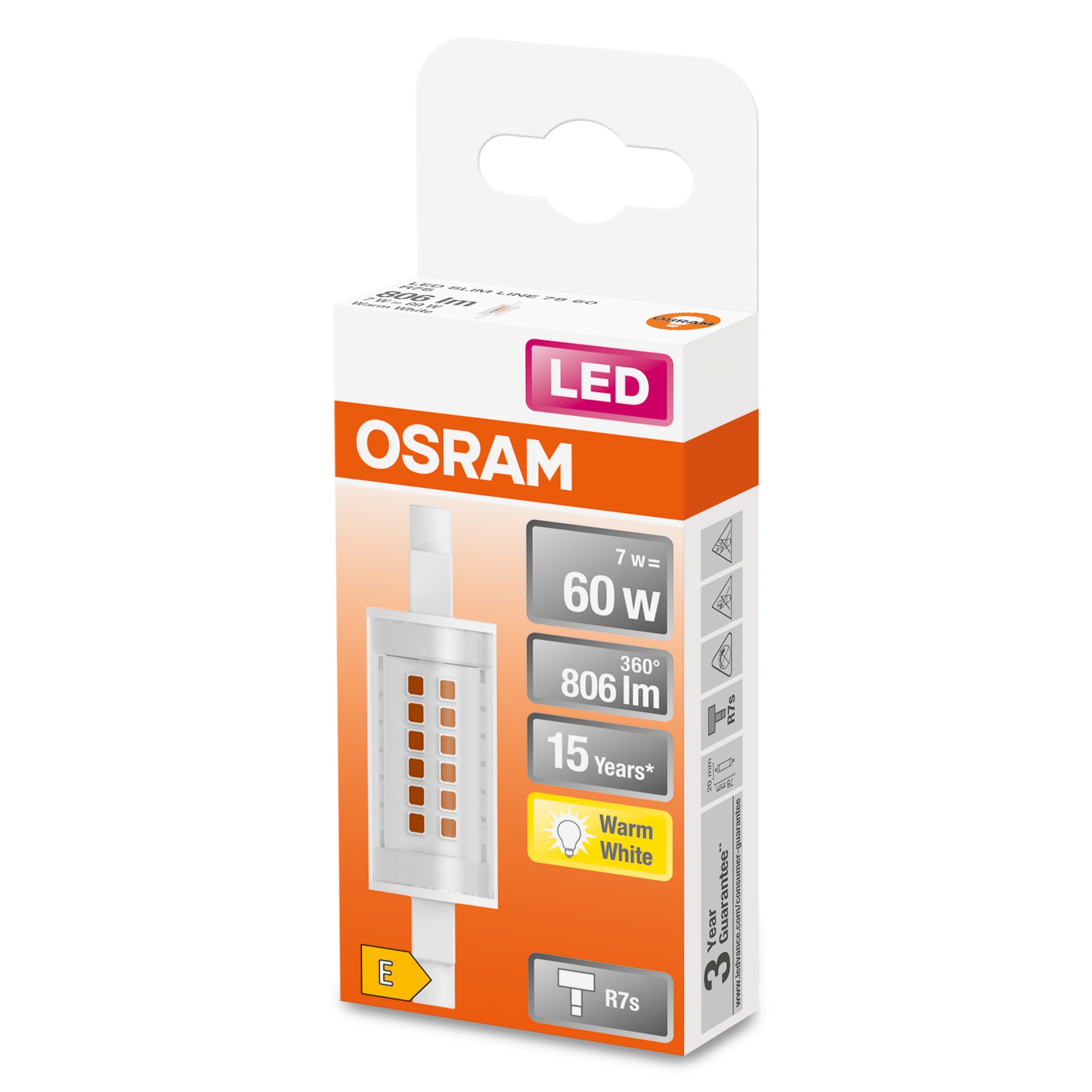 Osram Led Slim Line R7s 7w 806 Lm