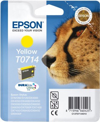 EAN 8715946360423 - Epson Cheetah T0714 DURABrite Ultra, yellow cartucho de tinta 1 pieza(s) Original Amarillo imagen 2