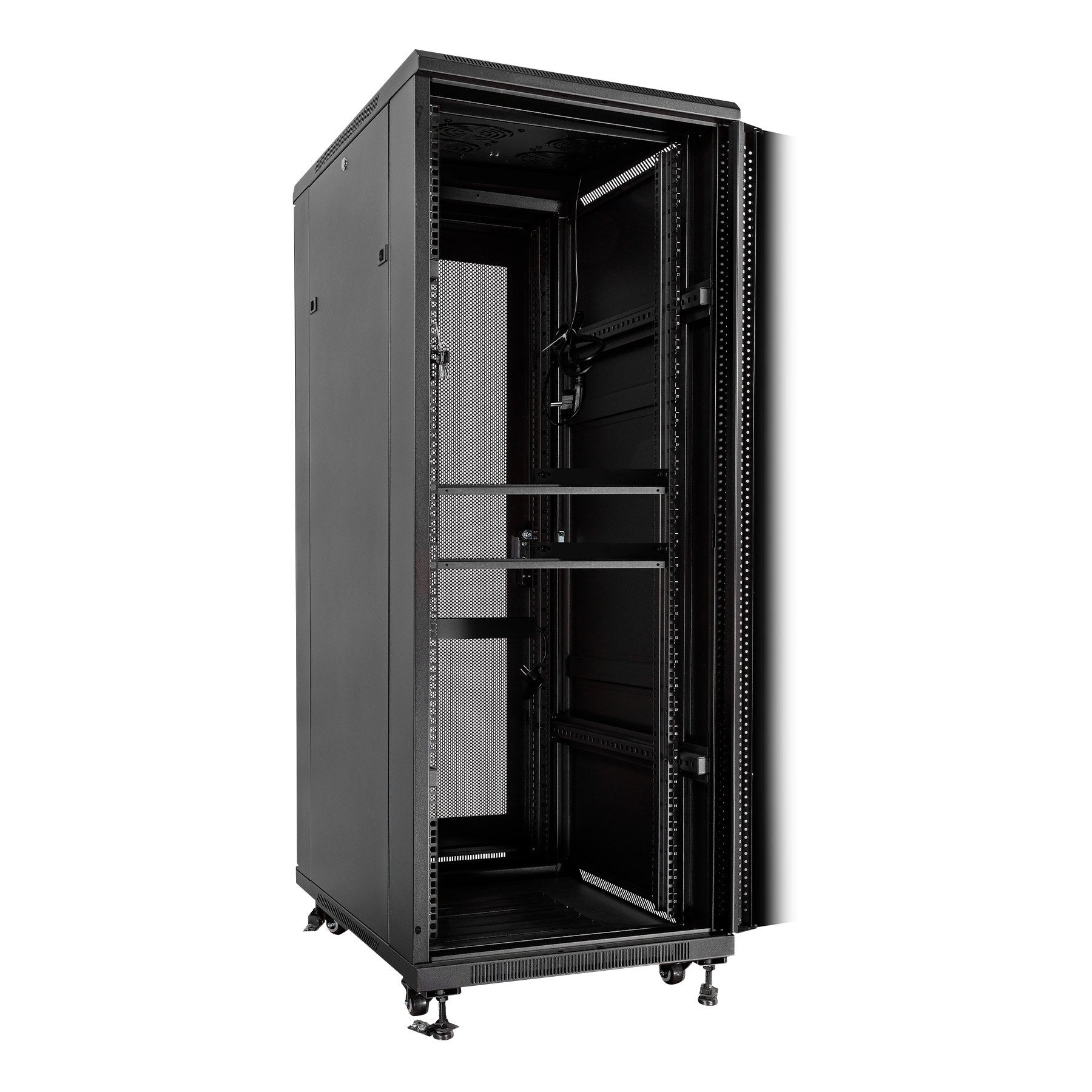 Armario  Aiten Data Ai6632  32u - Ancho 600 - Fondo 600 - Incluye 2 Bandejas Fijas - 4 Ventiladores 120mm - 1