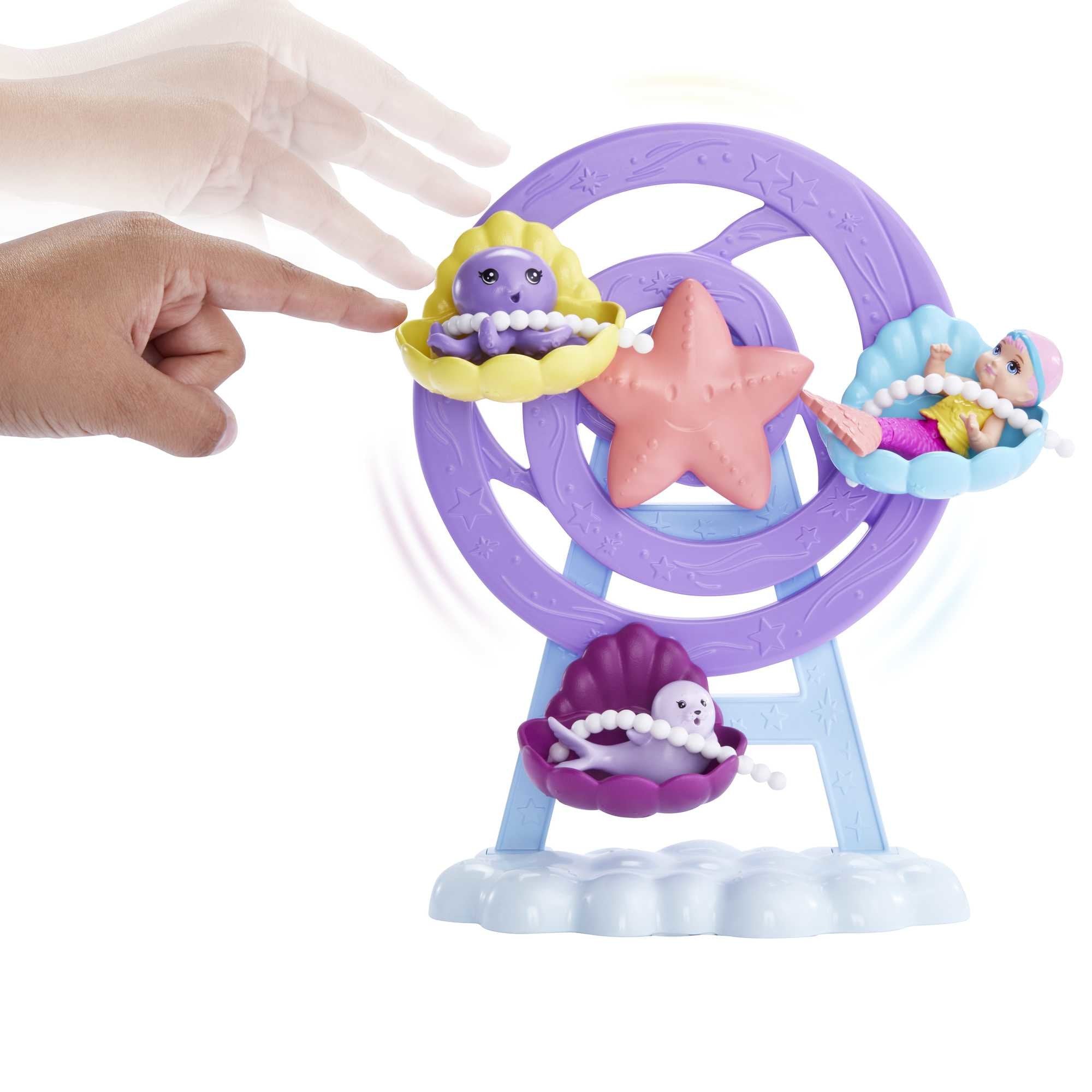 Muñeca Barbie Mattel Sirena Juego De Cuidado Con Merbaby Y Foca
