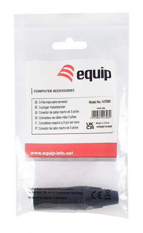 Equip Cableverbinder 3-Polig Mecker Negro