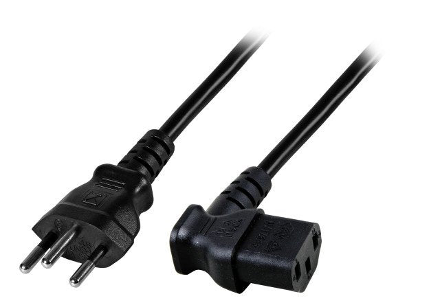 Efb Netzcable Schweiz Typ 12 - C13 90°,Sw,1.8m,3x0.75mm