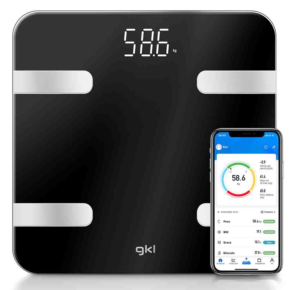 Báscula Bluetooth Grunkel Negra Fitblue300black