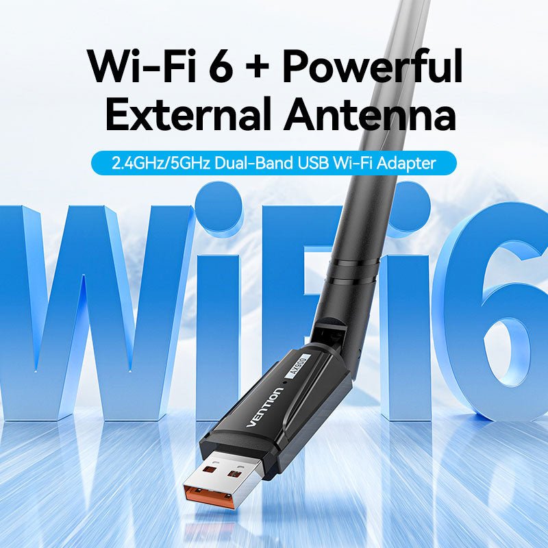 Ax900 Usb Wi-Fi Dual Band Adaptwrls Er With High Gain Antenna Black