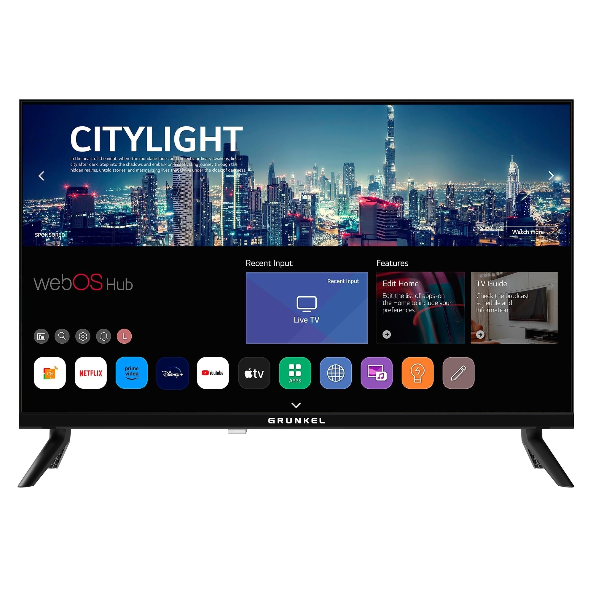 Televisor Grunkel Led-24pbw 24' Hd Smart Tv Wifi