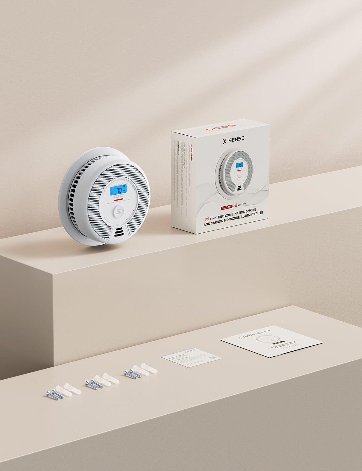 X-Sense Rauchmelder Sc07-W Rf-Vernetzt Co-Melder
