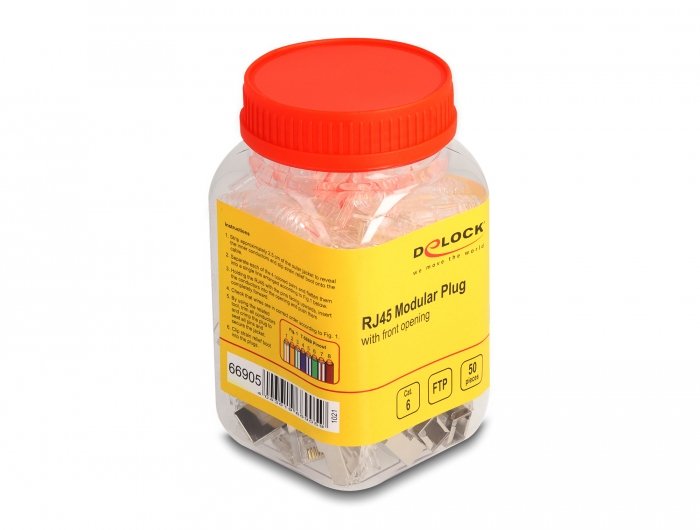 Delock Rj45 Modularer Macho Con Vorderer Öffnung (Easy Connect)