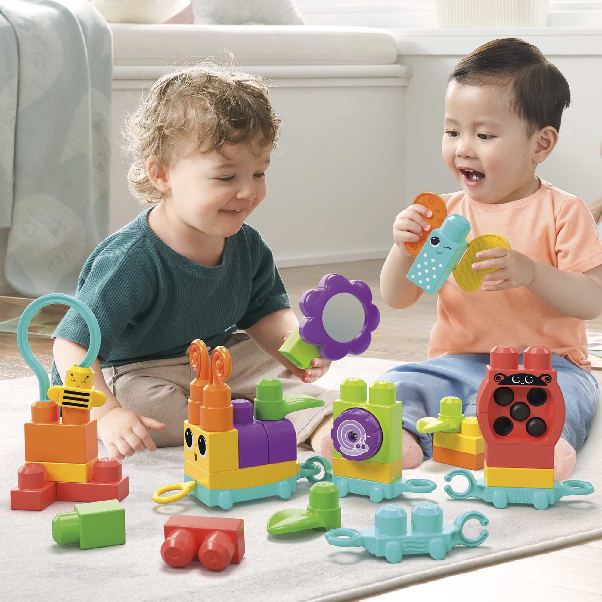 Mattel Mega Bloks Tren De Oruga Divertido Rodante, Juguete De Construcción Hkn44