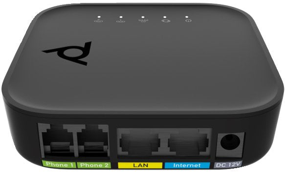 Poly Ata 402 Adaptador Para Teléfono Voip Con Open Sip 100mb Lan Replaces Poly Sku 2200-87950-125
