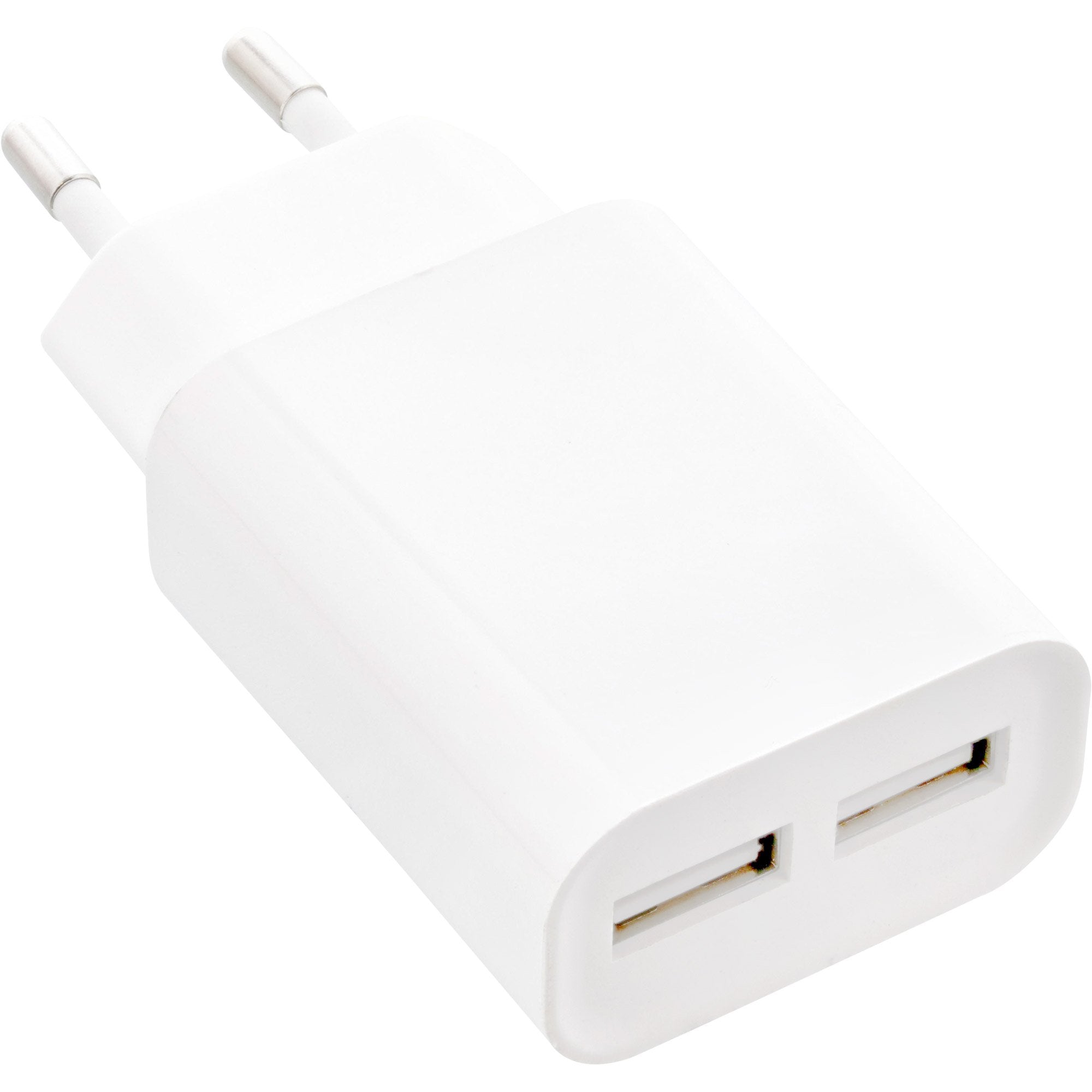 Cargador Usb Inline Duo, 2 Puertos 100-240vac A 5v / 2.1a Blanco