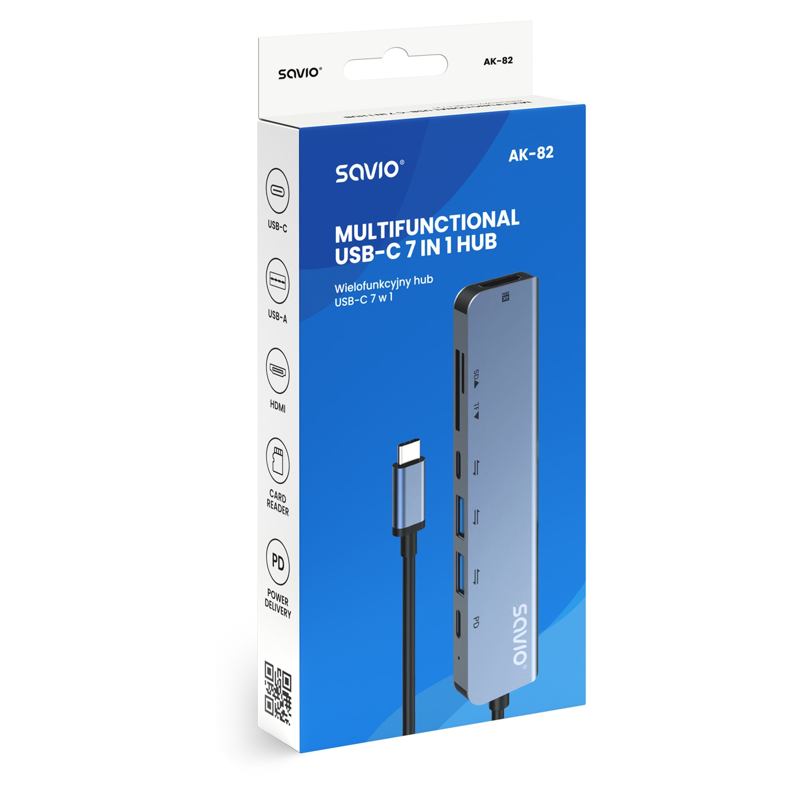Hub Usb-C 7w1 Ak-82
