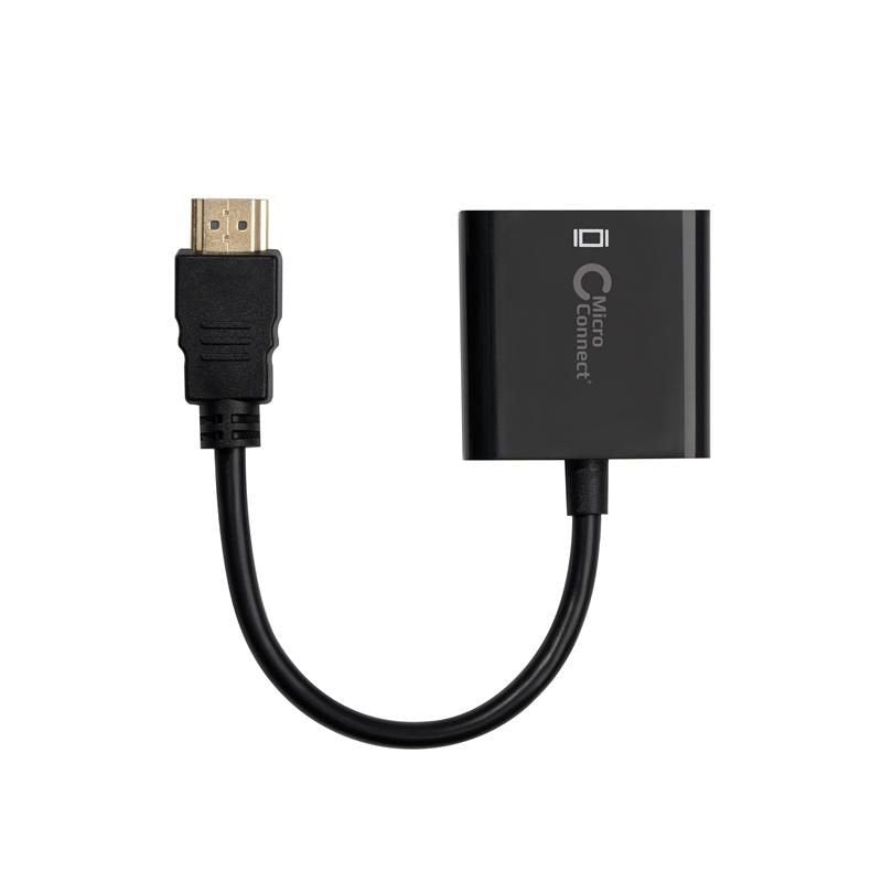 Microconnect Hdmi - Vga M/F 0,15 M Vga (D-Sub) Hdmi Tipo A (Estándar) Negro