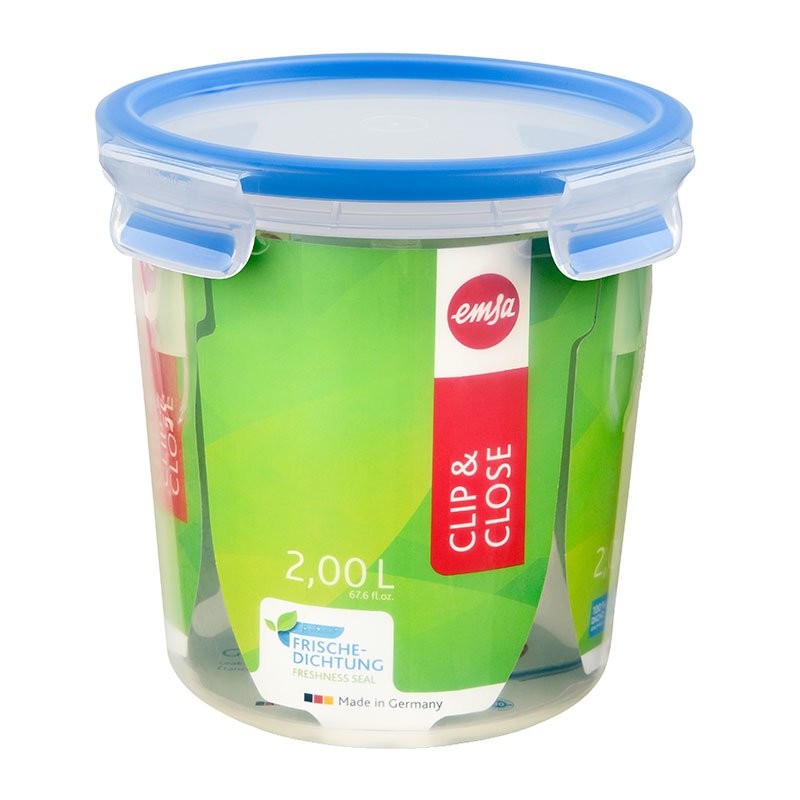 Emsa 508553 Runde Recipiente Para Alimentos Con Tapa. 2.0 Liter.