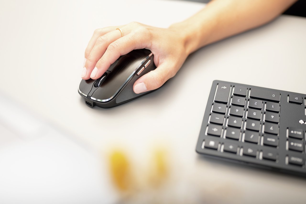 EAN 4025112091896 - CHERRY DW 9500 SLIM teclado Ratón incluido Universal RF Wireless + Bluetooth QWERTZ Alemán Negro, Gris imagen 5