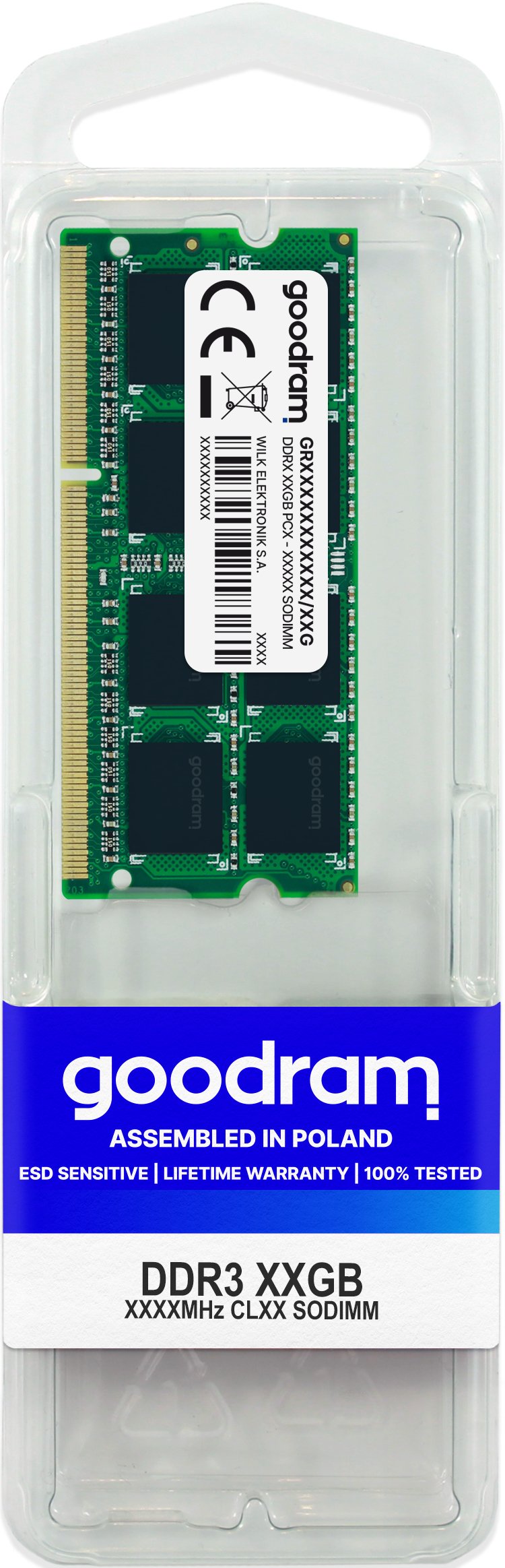 EAN 5908267903407 - Goodram GR1600S364L11/8G módulo de memoria 8 GB 1 x 8 GB DDR3 204-pin SO-DIMM imagen 1