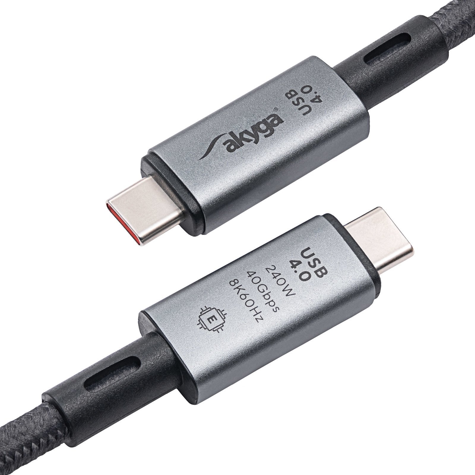 Akyga Ak-Usb-45 Cable Usb 1 M Usb4 Gen 3x2 Usb C Negro