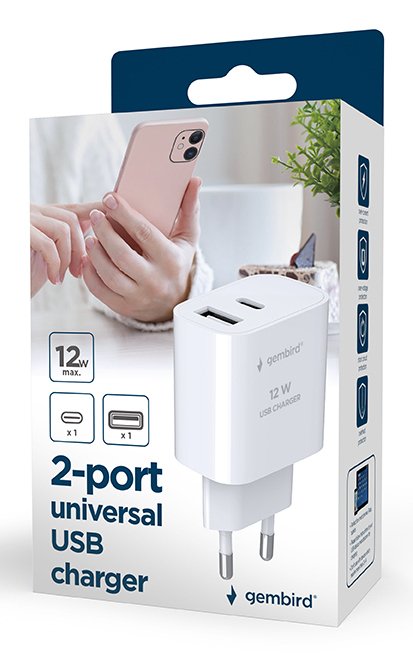 EAN 8716309129558 - Gembird TA-UC-2AC12-01 cargador de dispositivo móvil Smartphone, Reloj inteligente, Tableta Blanco Corrie imagen 9