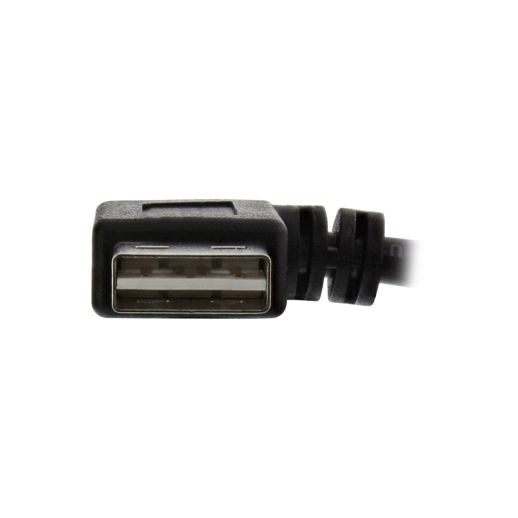 Inline Usb 2.0 Smart Cable Acodado + Reversible Tipo A Macho A Hembra Negro 1m