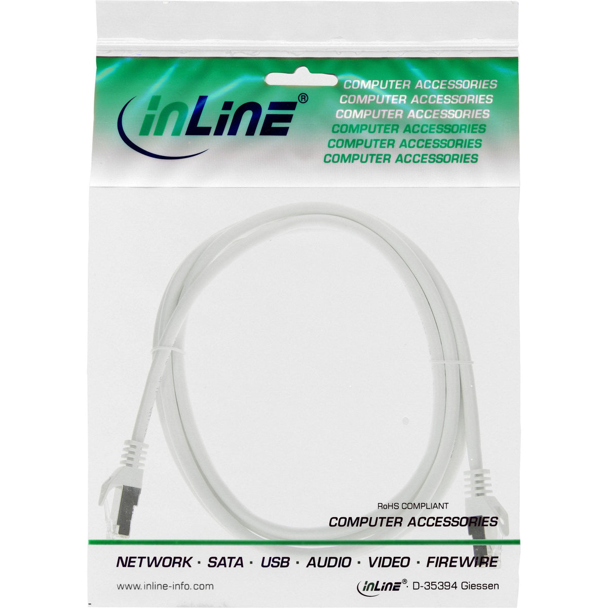 Inline® Cable De Red Sf/Utp Cat.5e White 1m