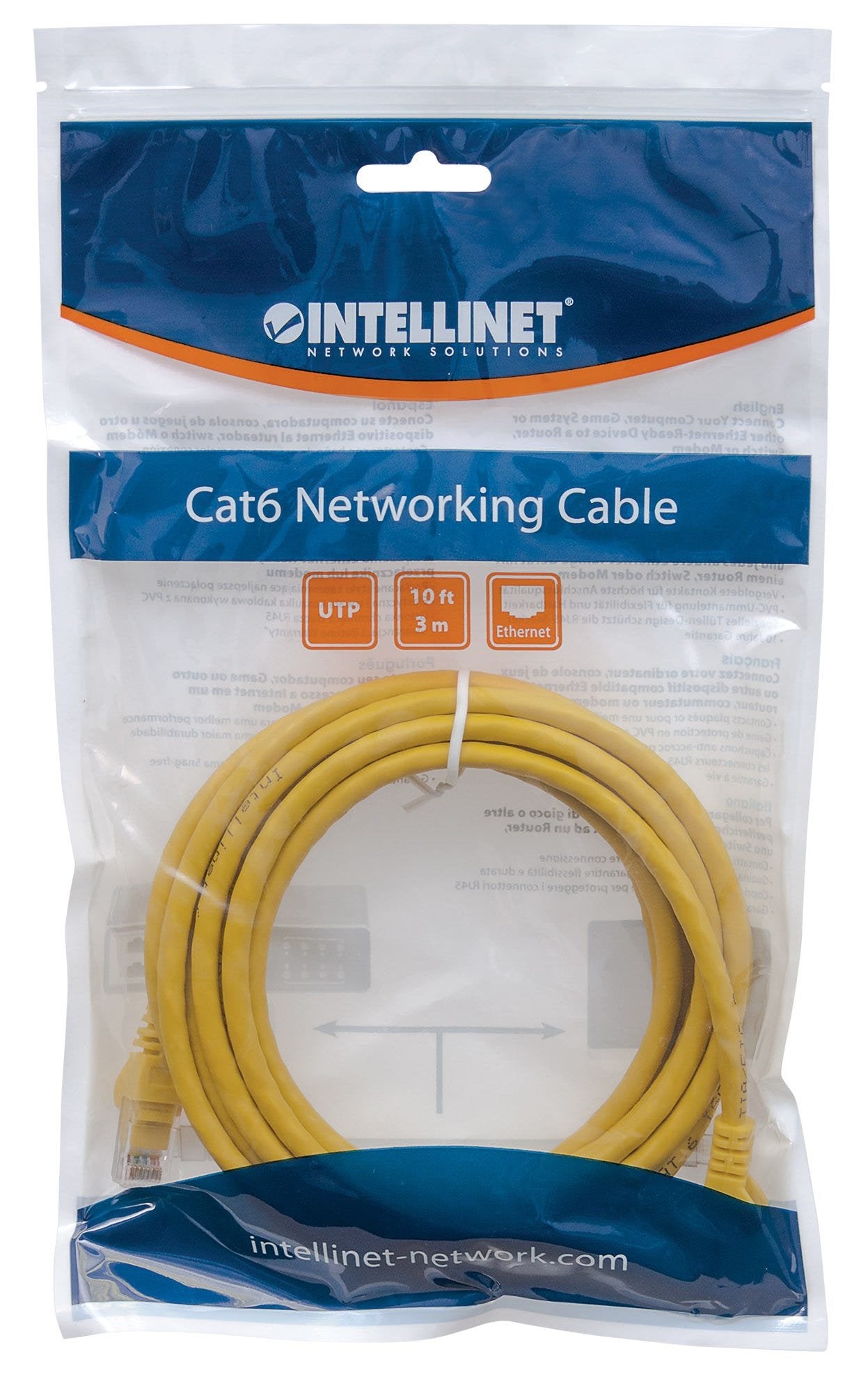 EAN 0766623343725 - Intellinet Cat6 UTP, 5m cable de red Amarillo U/UTP (UTP) imagen 5