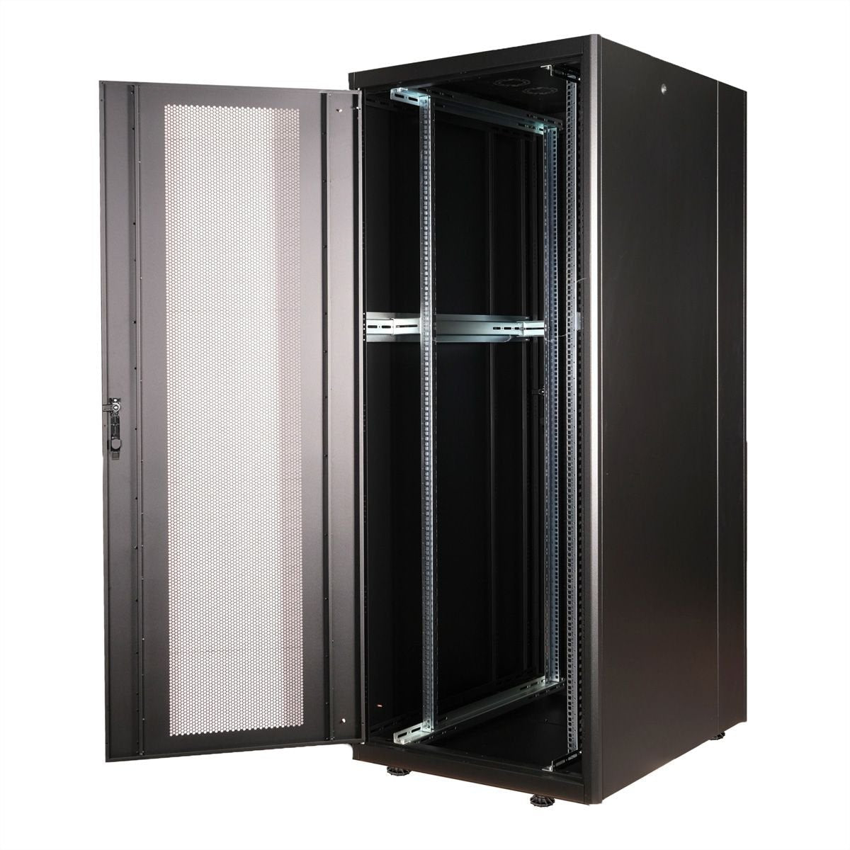 Roline 19-Zoll Serverschrank Basic 42 He, 800x1000 Bxt Perforiert Schwarz