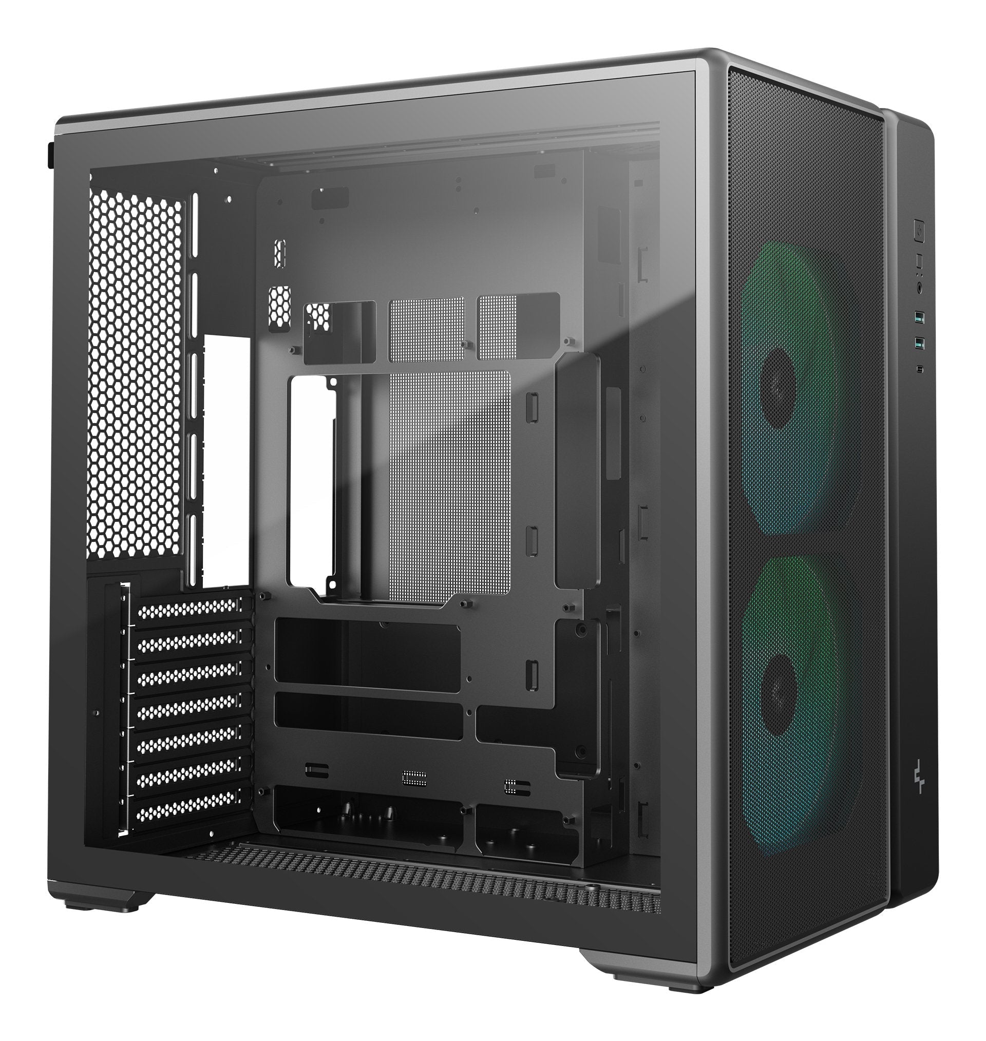 Deepcool Cg590 Mesh 2f Micro Atx Midi Tower Case, Black