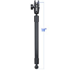 Ram 1inch To 1inch Ball Ext Pole 18inch Lg W Arm Ram-Bb-230-18-201u