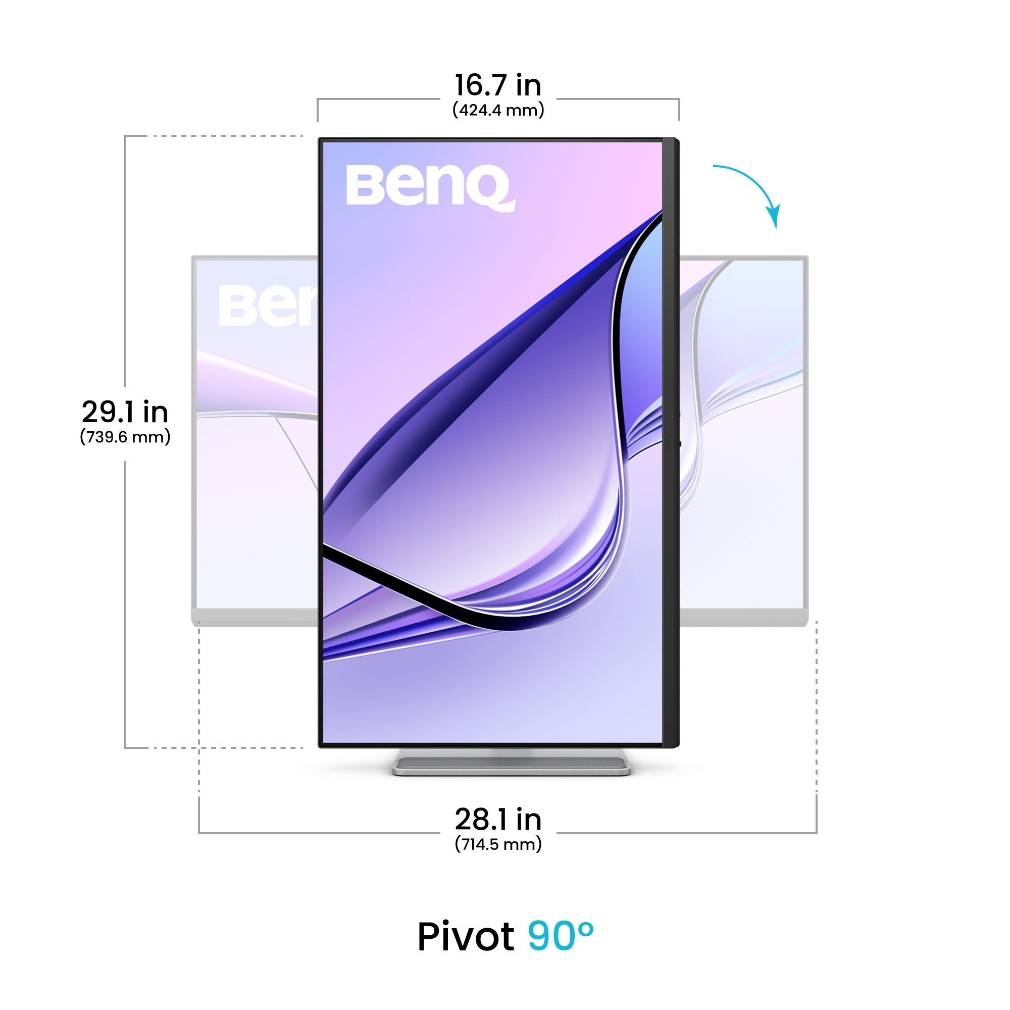 Monitor Gráfico Benq Ma320u, Monitor Led 31,5", Plateado/Negro, Ultrahd/4k, Ips, Usb-C 9h.Lmxlb.Qbe