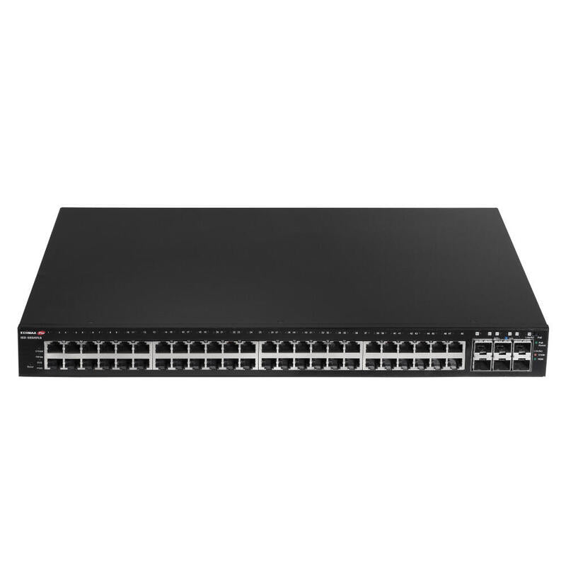 Edimax Industrieller Vlan 54-Port Gigabit Poe+ Web Smart Switch Con 6 10gbe Sfp+