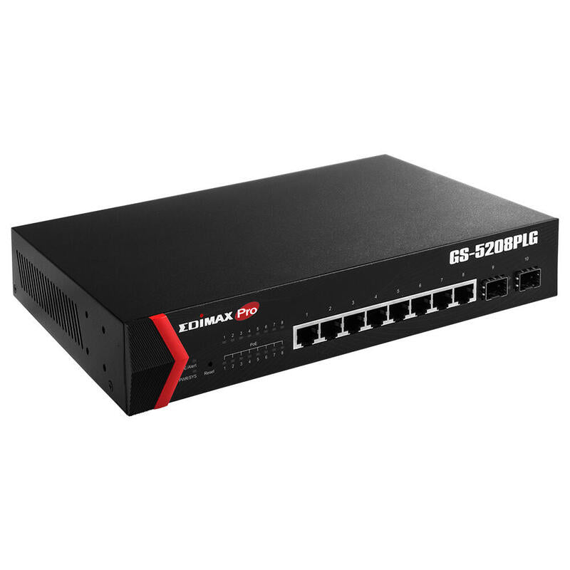Edimax Pro Gs-5208plg Switch 8xgb Poe+ 2xsfp