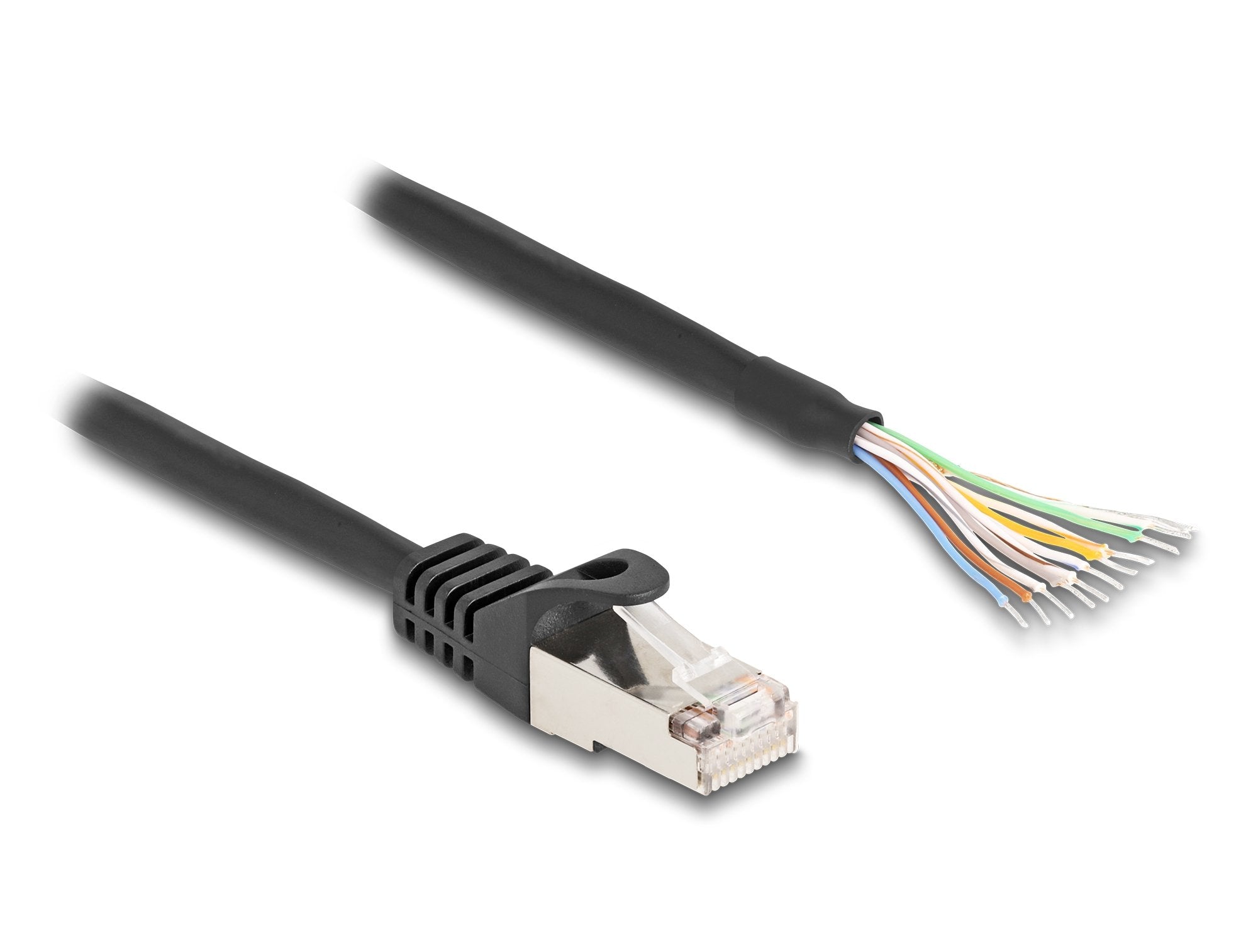 Delock 80204 Cable Rj50 Macho A Extremos Abiertos S/Ftp 0,5 M Negro