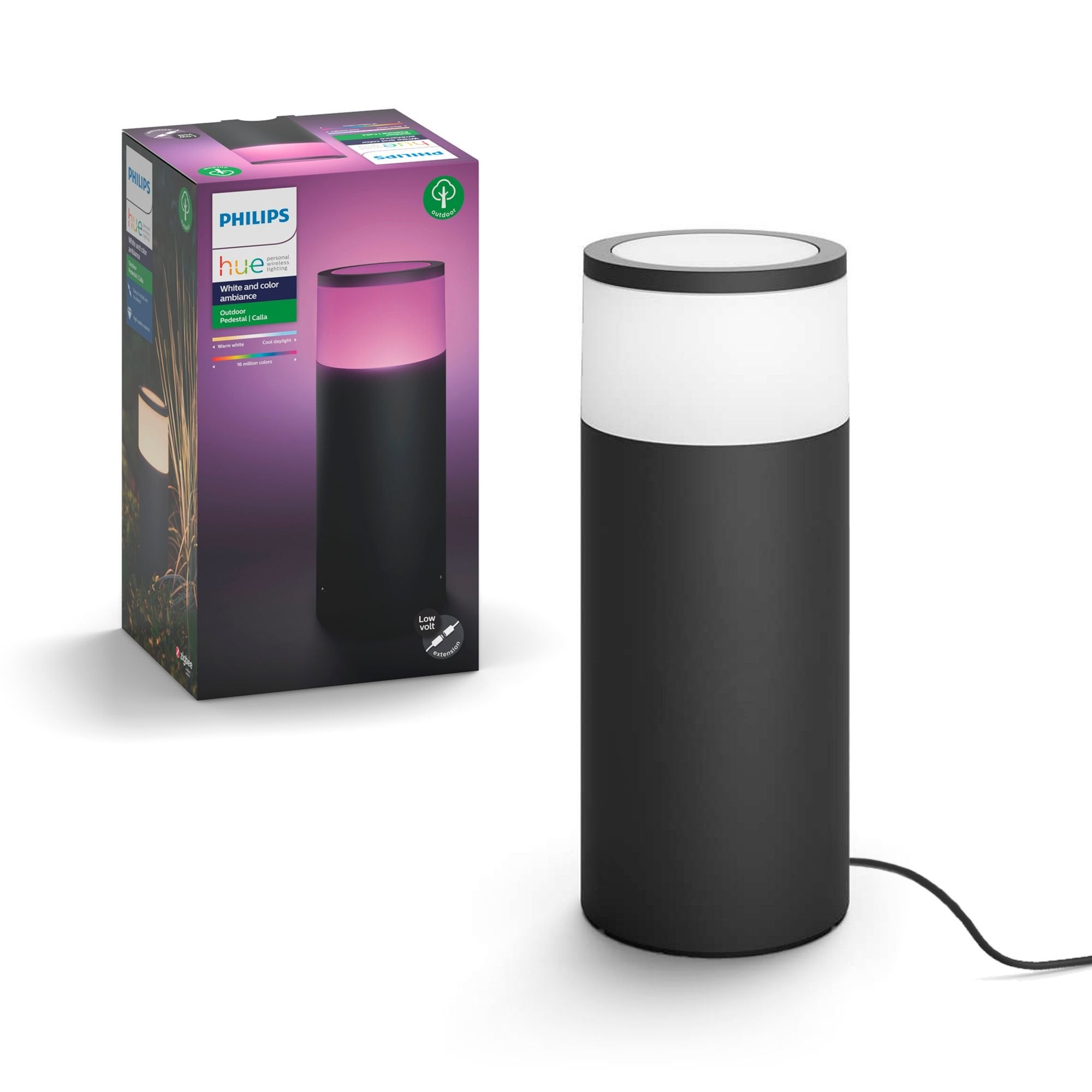 Philips Hue White And Color Ambiance Pedestal Light Led 8 W (Equivalente 49 W)16 Millones De Colores2000-6500 Knegro, Cromo Mate