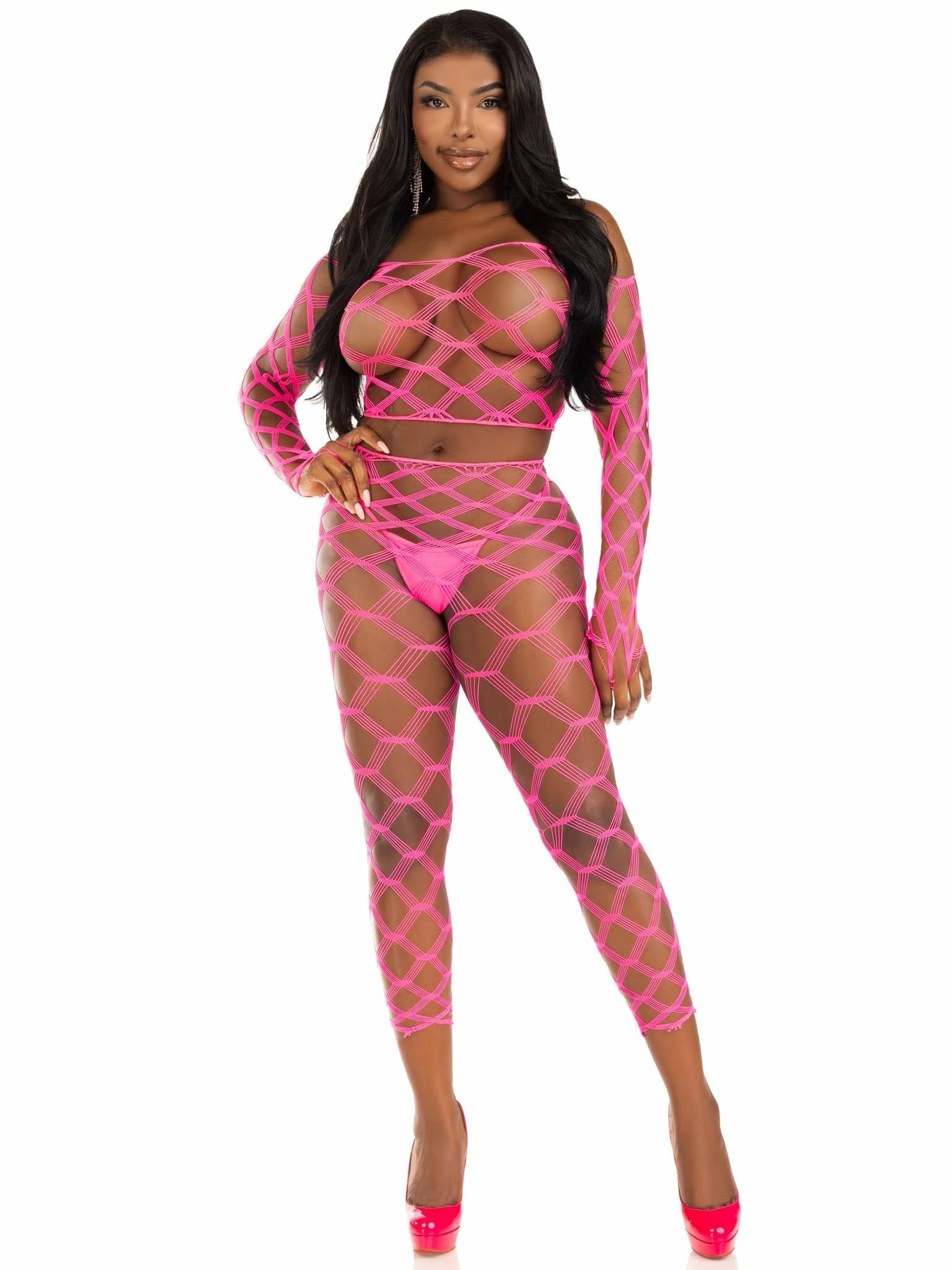 Leg Avenue - Top & Leggins Hardcore Fucsia