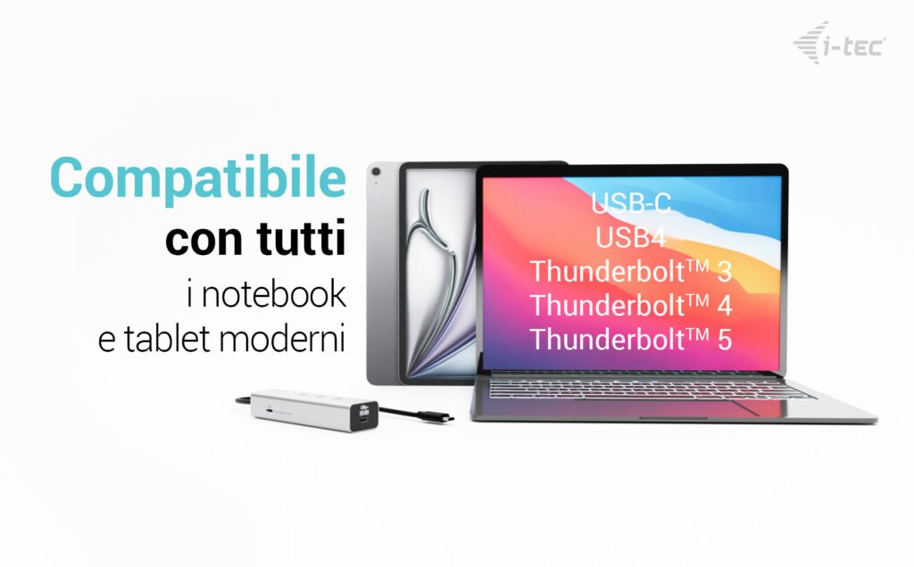 I-Tec Usb-C Charging Metal Hub 5port With Usb-C Video 8k 1xusb-C Video Data 1xusb-C Pd Data 1xusb-C 3.2 Gen1 2xusb-C 3.2 Gen2 Pd85w