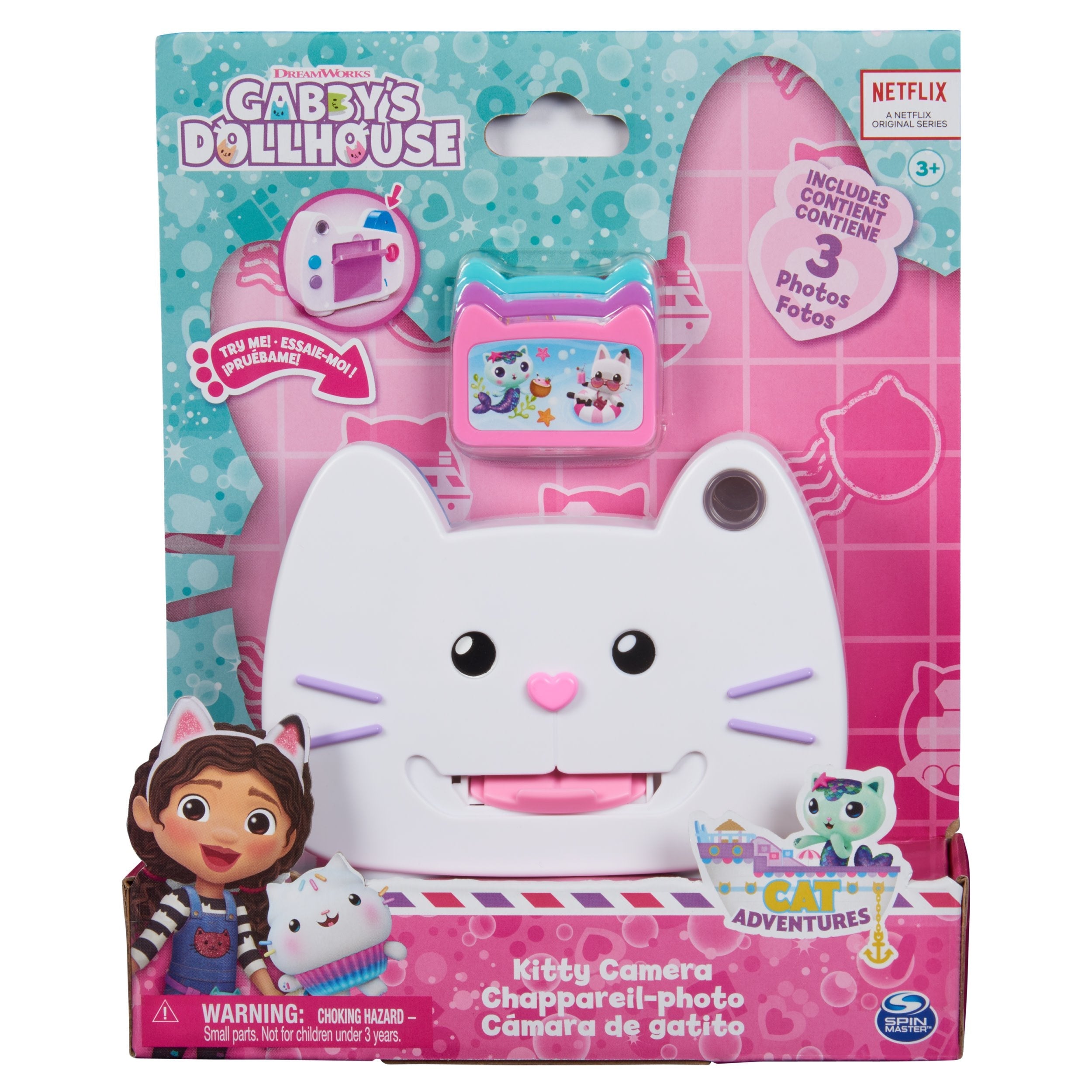 Spin Master Dreamworks Gabby'S Dollhouse Cat Adventures - Cámara De Juguete Para Gatos, Juego De Rol Con 3 Motivos Fotográficos 6065859