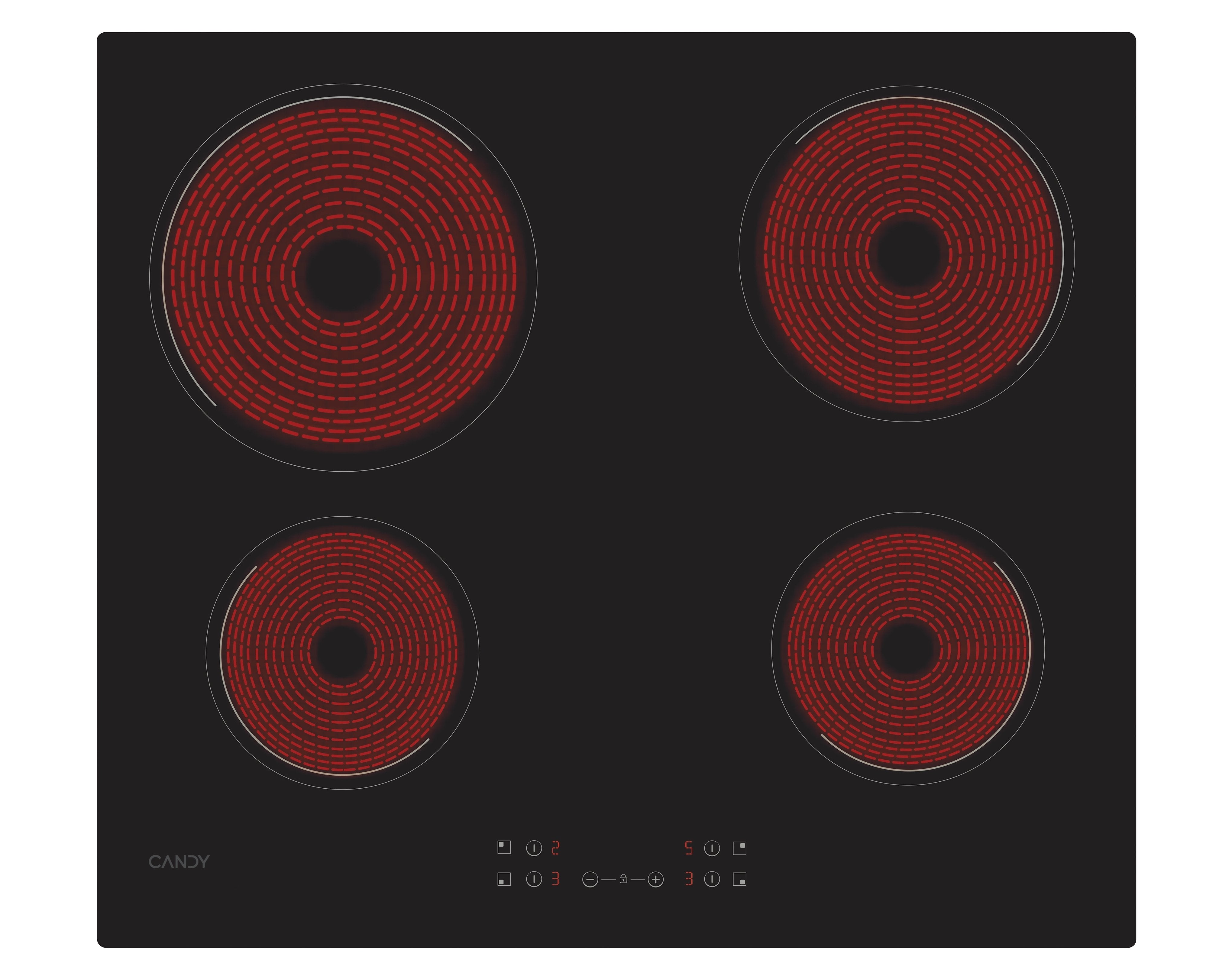 EAN 8059019059129 - Candy Idea CH64CCB/4U2 Negro Integrado 59 cm Cerámico 4 zona(s) imagen 4