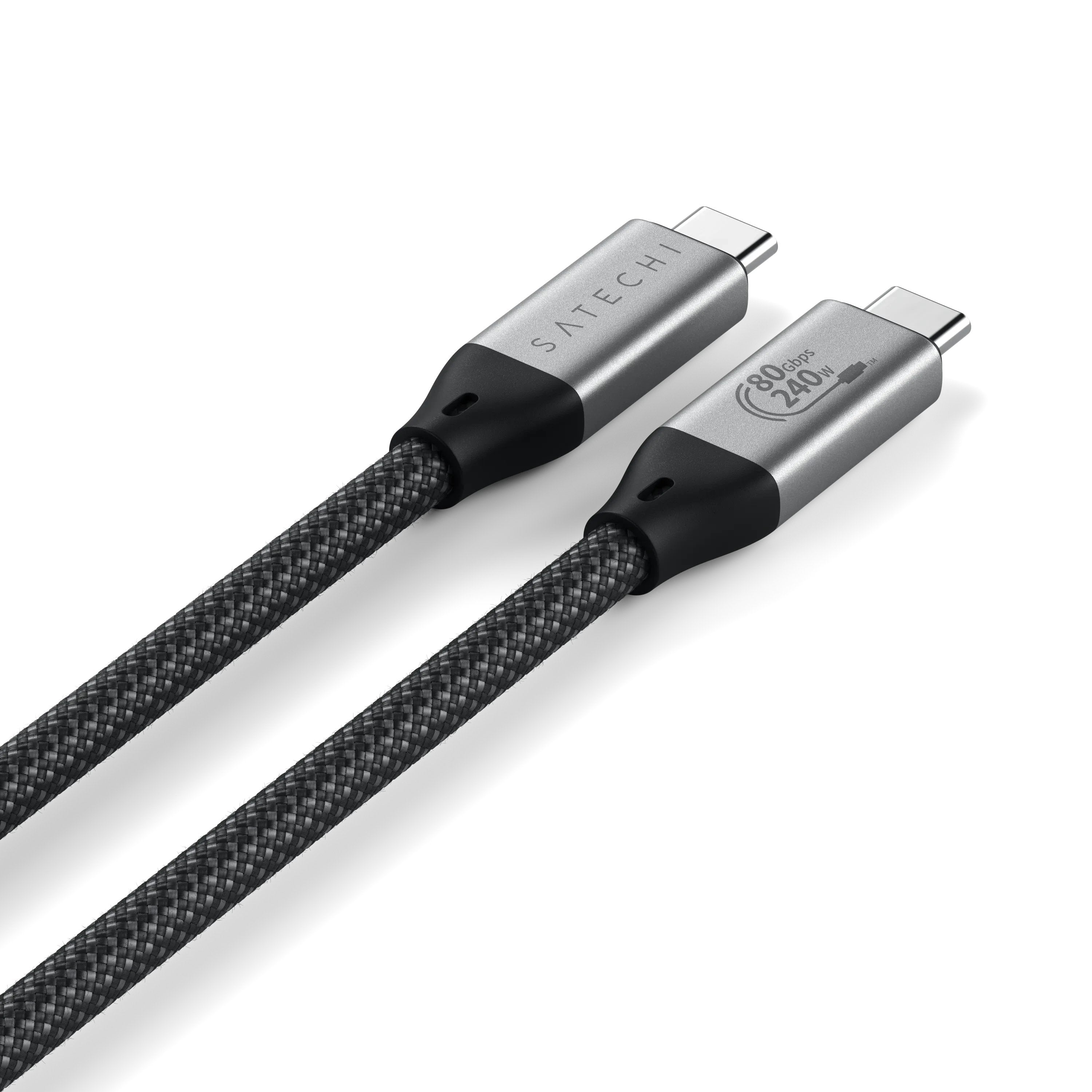 Satechi Usb4 V2 Pro Cable Cable Usb Usb4 Gen 4x2 1,2 M Usb C Plata, Negro