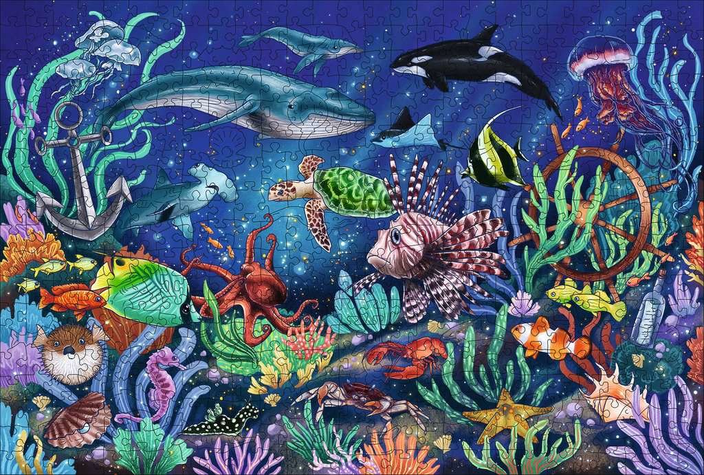 Ravensburger Wooden Puzzle De Madera Abajo En El Mar