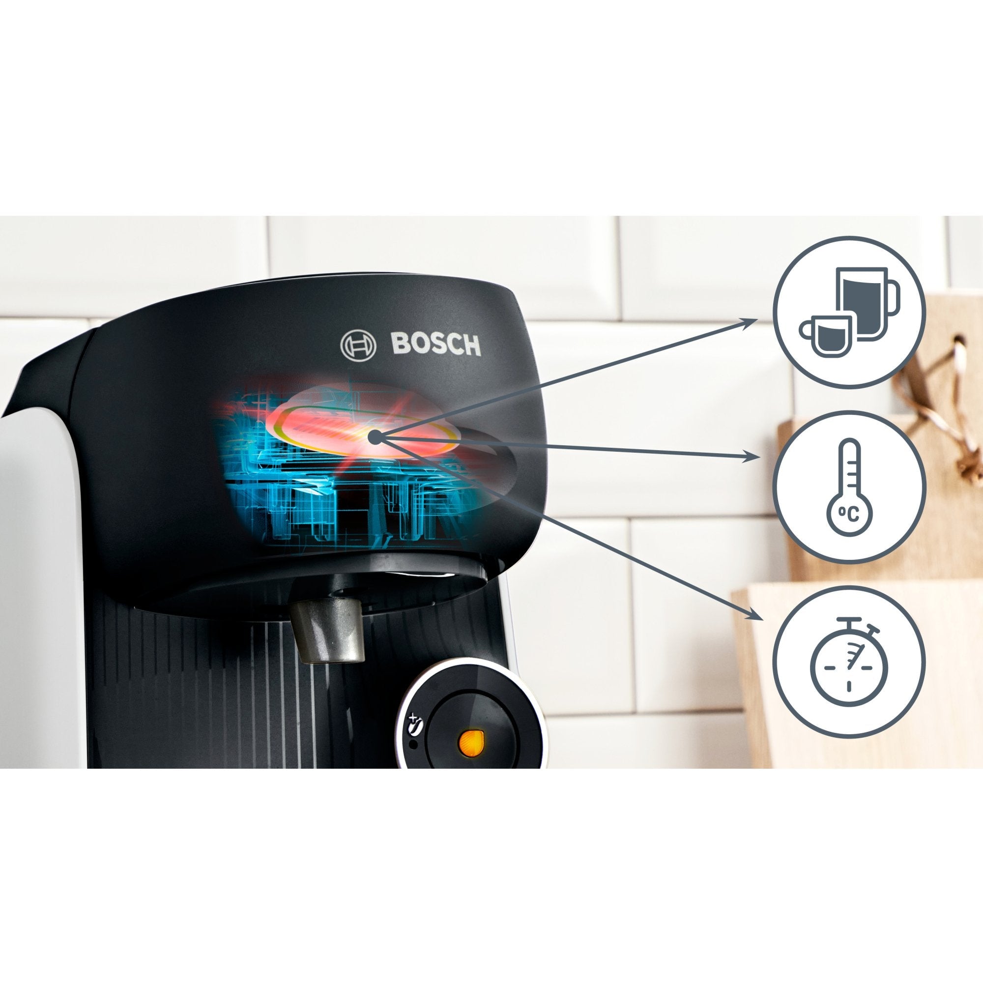 Cafetera  Bosch Tas164e Eléctrica Totalmente Automática Macchina Per Caffè A Capsule 0,7 L