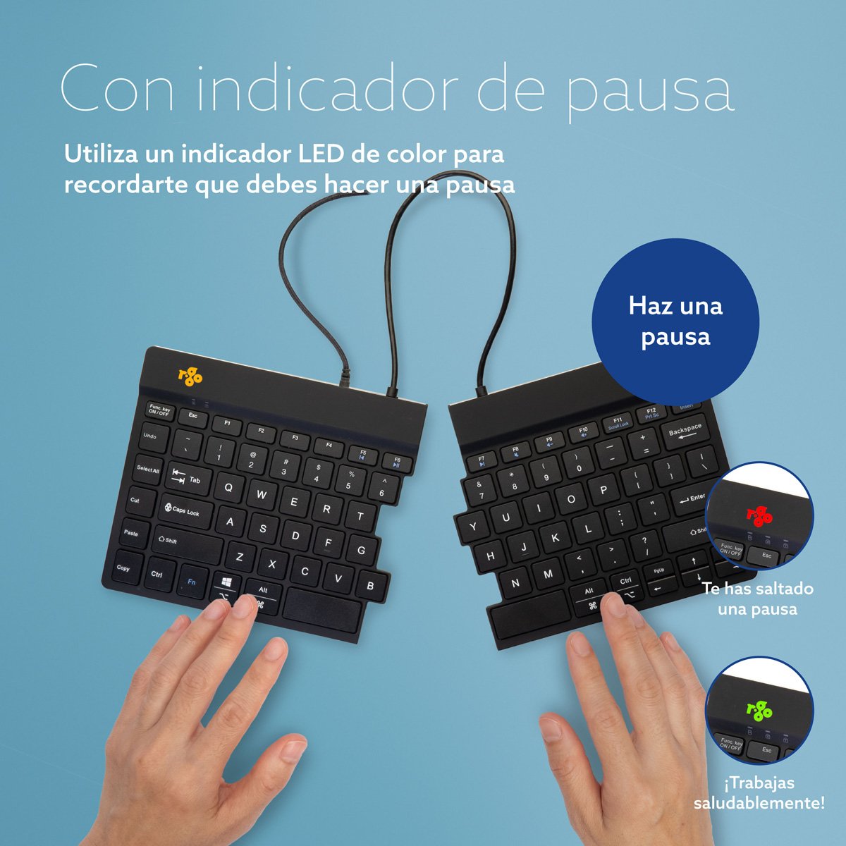 EAN 8719274490753 - R-Go Tools RGOSP-USWIBL teclado Oficina USB Inglés de EE. UU. imagen 10