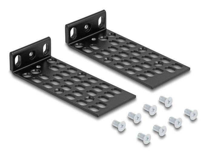 Delock Universelles Rack Montage Set 2 Piezas Negro