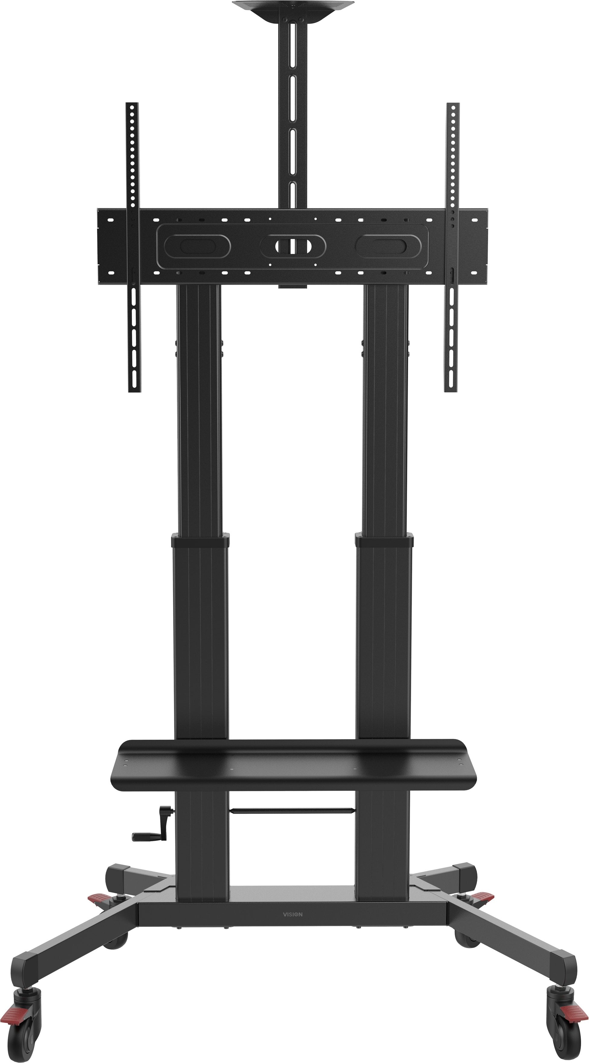Vision X-Series Vfm-F27 Carrito Altura Ajustable Para Pantalla Lcd Acero Aluminio Negro Mate Tamaño De Pantalla: 55"-100"