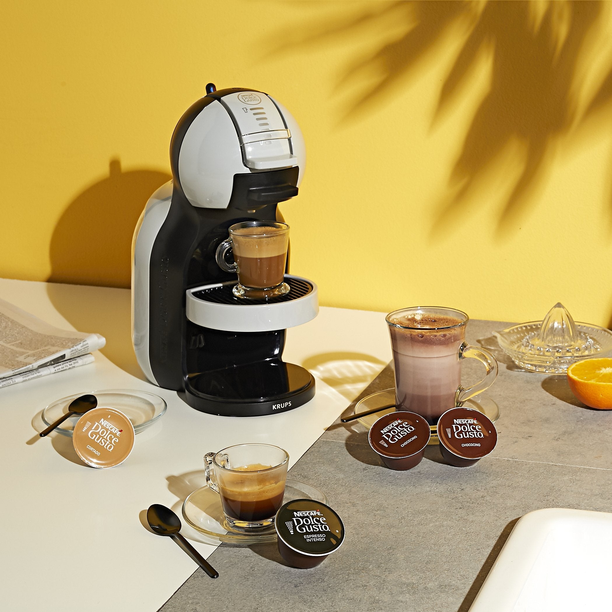 Cafetera De Cápsulas Krups Dolce Gusto Mini Me Kp123b 1500w 15 Bares Gris Antracita