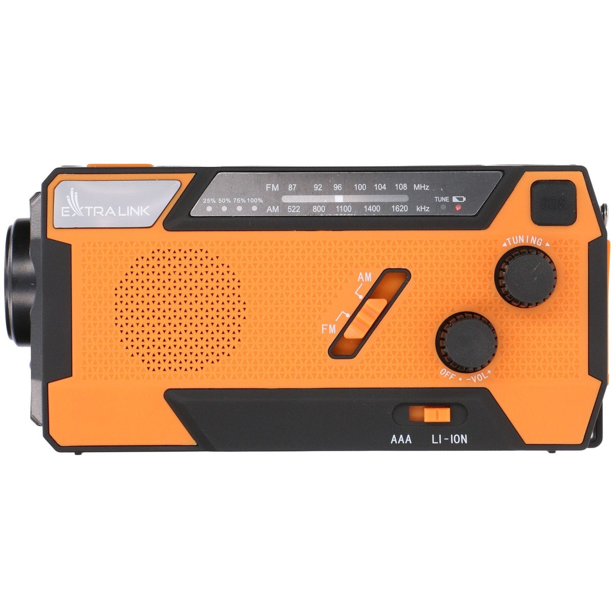Extralink Radio Awaryjne Solarne Z Korbka Dynamo Powerbank 4000mah Z Latarka Sos Sr-4000