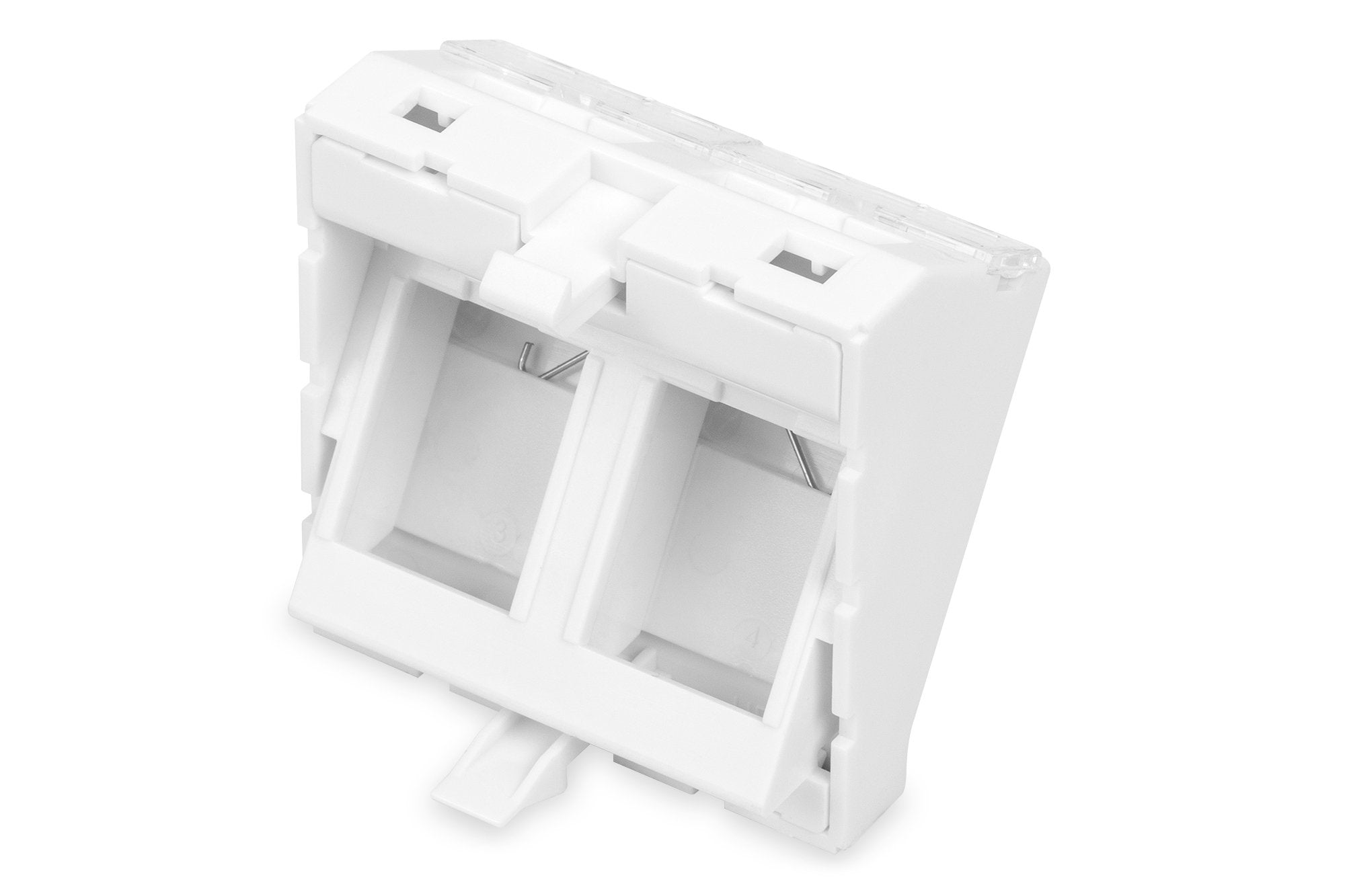 Digitus Placa Frontal, 2 Puertos, 45 X 45 Mm, Acodada, Para Marco Dn-93802-5-Sh
