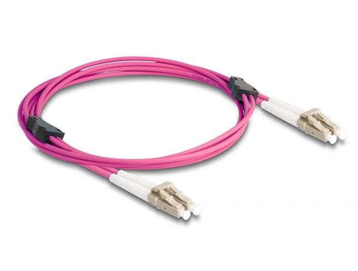 Cable Delock 87914 De Fibra Optica 2 M Lc Om4 Violeta