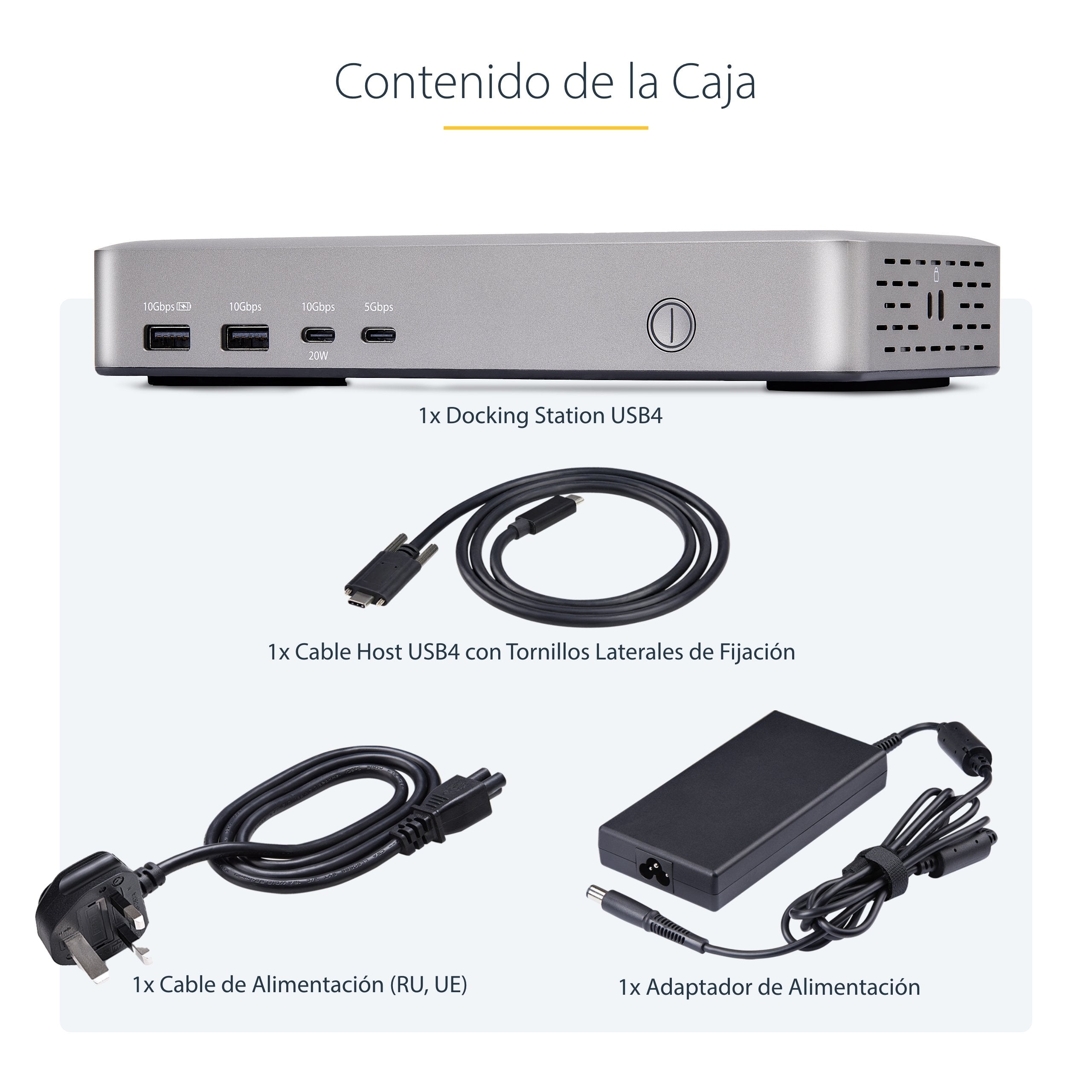 Startech.Com Usb4 Docking Station, Usb-C 40gbps, Dual Video Hdmi, Up To 2x 4k 60hz 4:4:4 (Rgb) Or 2x 4k 120hz 4:2:2, Mul